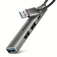 HUB USB AXAGON HUE-STA 1x USB-A 5Gbps + 2x USB-A + 1x USB-C, cable USB-A 12 cm image number null