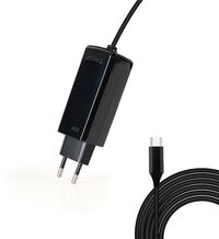 Cargador de Portátil GaN Tooq USB-C PD 65W Negro