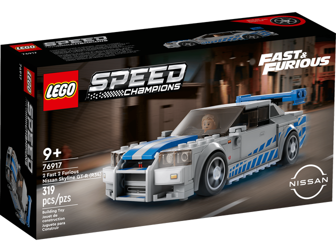 LEGO Speed Champions: 2 Fast 2 Furious Nissan Skyline GT-R (R34), 319 Piezas (76917) image number 0