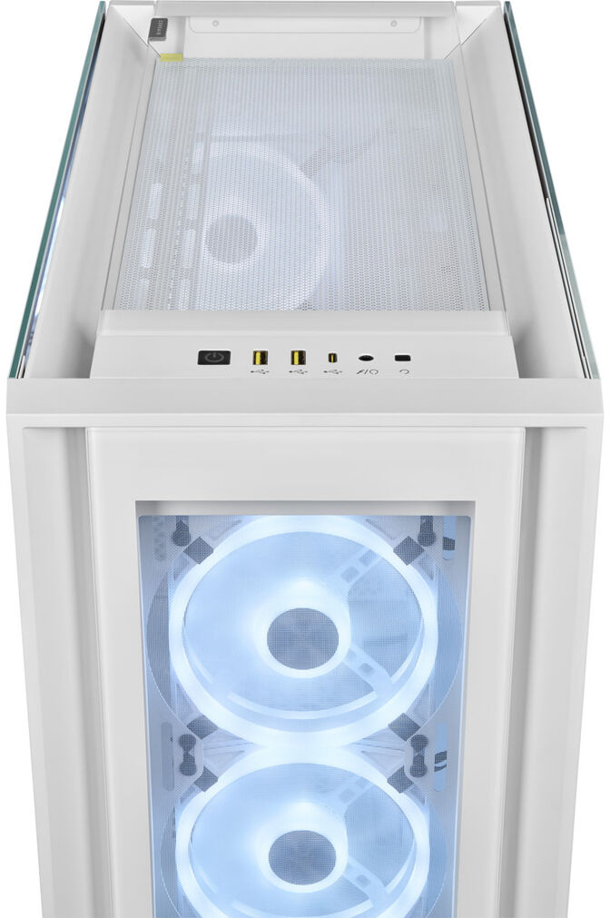 Torre ATX Corsair iCUE 5000X Airflow RGB Smart Blanco Cristal Templado image number 3