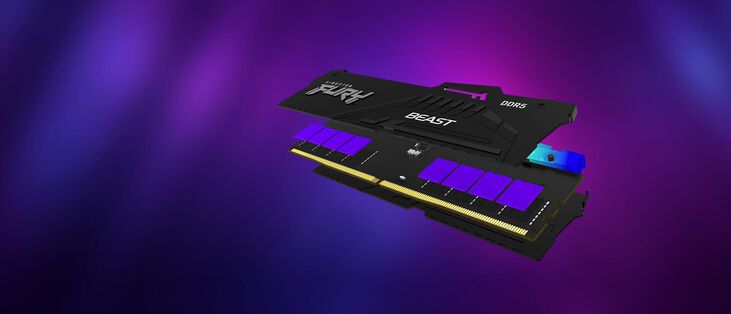 Kingston Kit 32GB (2 x 16GB) DDR5 6000MHz FURY Beast RGB EXPO Negro image number 11