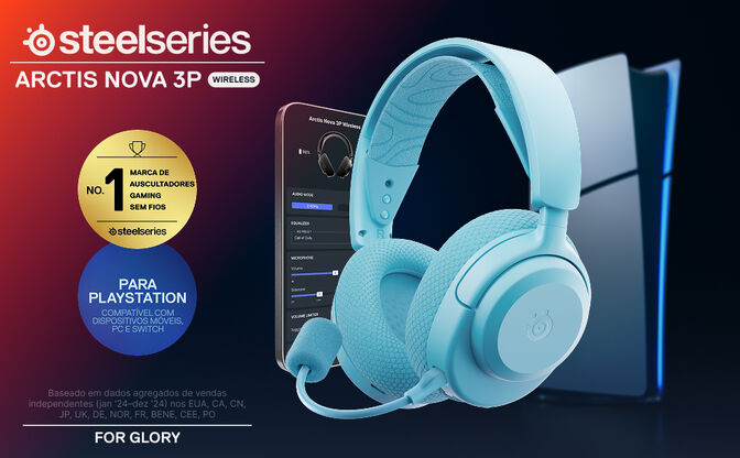 Auriculares SteelSeries Arctis Nova 3P Wireless/Bluetooth Aqua image number 9