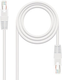 Cable de Red NanoCable RJ45 UTP CAT.5E AWG24 0.5 M Blanco