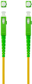 Cable de Fibra &Oacute;ptica NanoCable SC/APC-SC/APC Monomodo Simplex LSZH 3 M Amarillo image number null