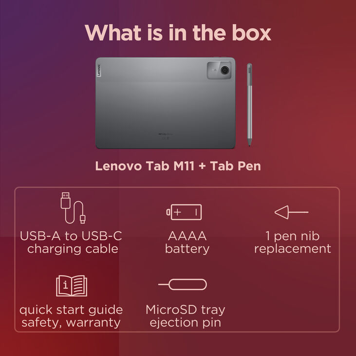 Tablet Lenovo Tab M11 TB-330FU 11" (4 / 128GB) 90Hz WiFi Cinzento + Pen image number 14