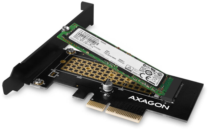 Adaptador AXAGON PCEM2-N PCIe-3.0-x4, 1x M.2/NVMe/SSD con disipador pasivo image number 2
