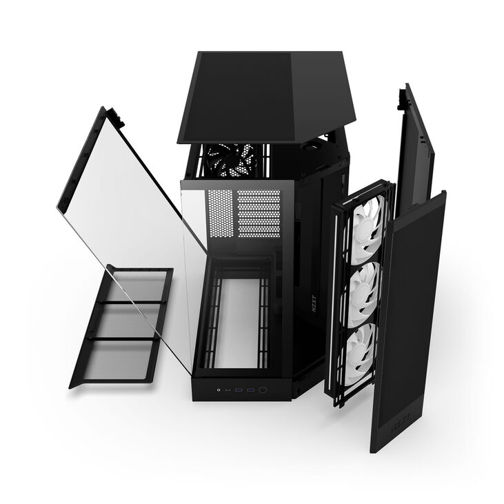 Caixa E-ATX NZXT H9 Flow RGB Negra (2025) Cristal Templado image number 12
