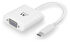 Adaptador Gigabit Ewent USB-C Macho para VGA 1080p Blanco image number null