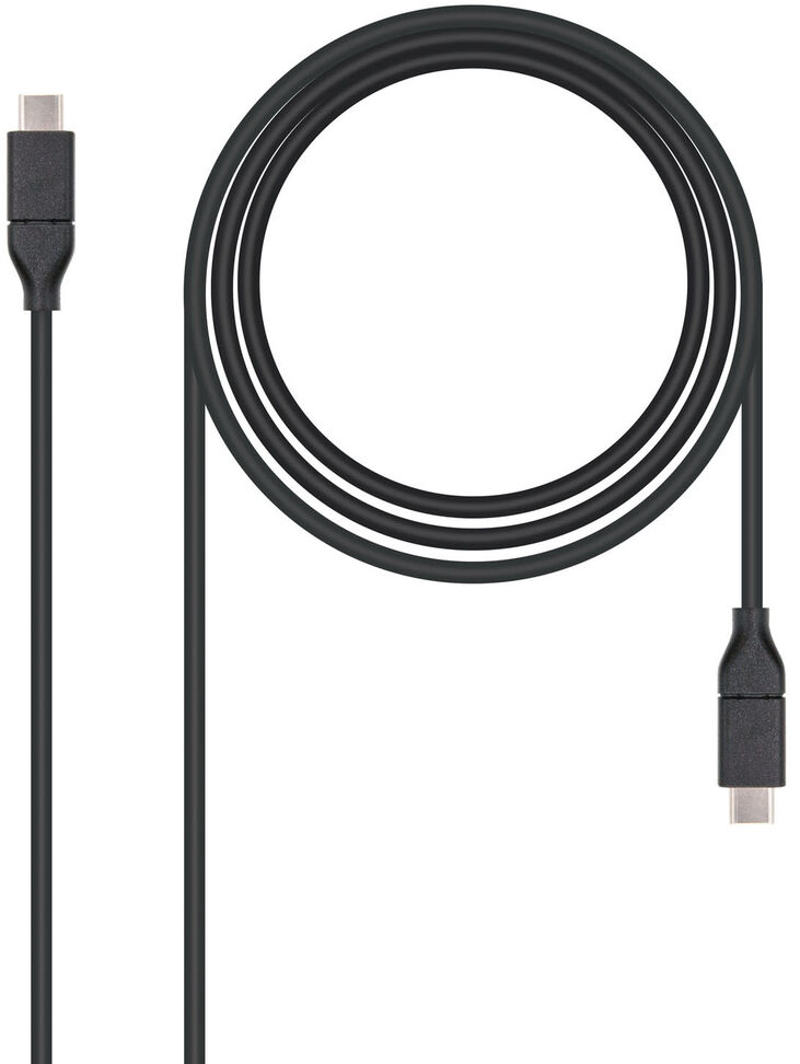 Cable USB 3.1 GEN2 10Gbps 5A Nanocable USB-C M/M 1.0 M Negro image number 0