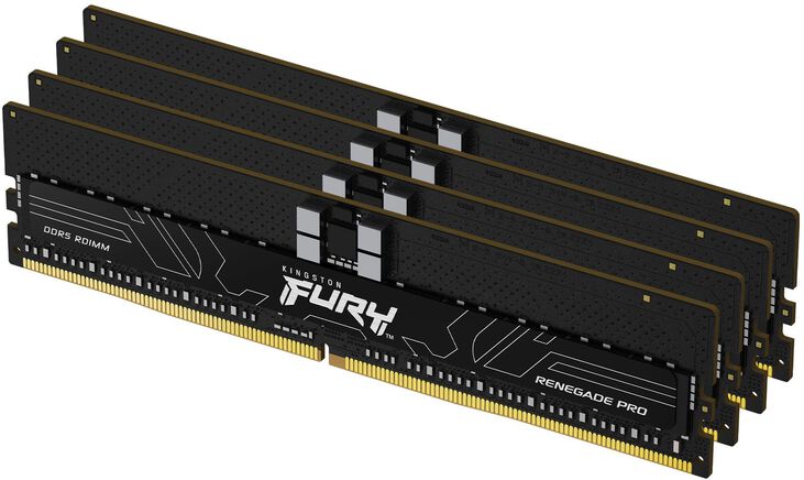 Kingston Kit 128GB (4 x 32GB) DDR5 6400MHz FURY Renegade Pro ECC RDIMM CL32 image number 0