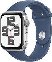 Smartwatch Apple Watch SE (2024) GPS 44mm Aluminio Plata c/ Correa Deportiva Azul Denim - M/L
