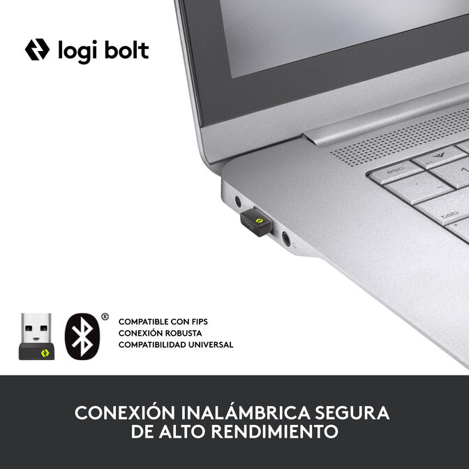 Rat&oacute;n Logitech Signature M650 L for Business 4000DPI Wireless/Bluetooth Blanco image number 8
