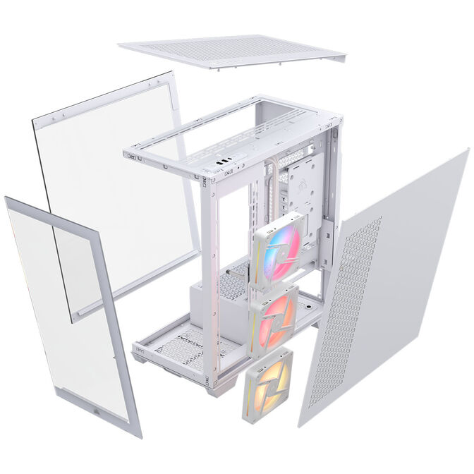 Torre E-ATX Corsair 3500X LXR Link RGB Blanco Cristal Templado image number 17
