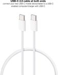 Cable USB 2.0 60W 3A Nanocable USB-C M/M 1 M Branco image number null