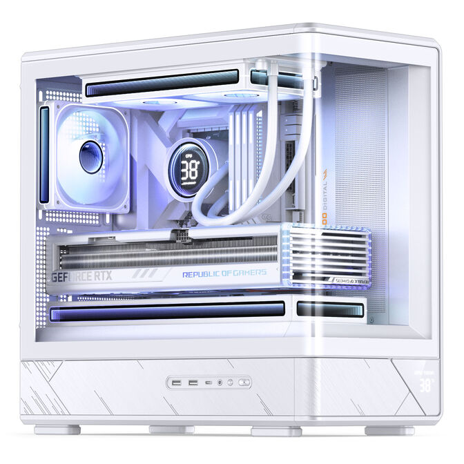 Caja Micro-ATX Jonsbo D200 Vidrio Templado Blanco image number 3