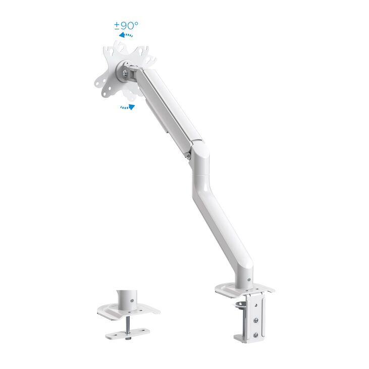 Soporte de Mesa Tooq Tilt e GiRatónrio c/mola 17" a 32" Max. 9Kg Blanco image number 4