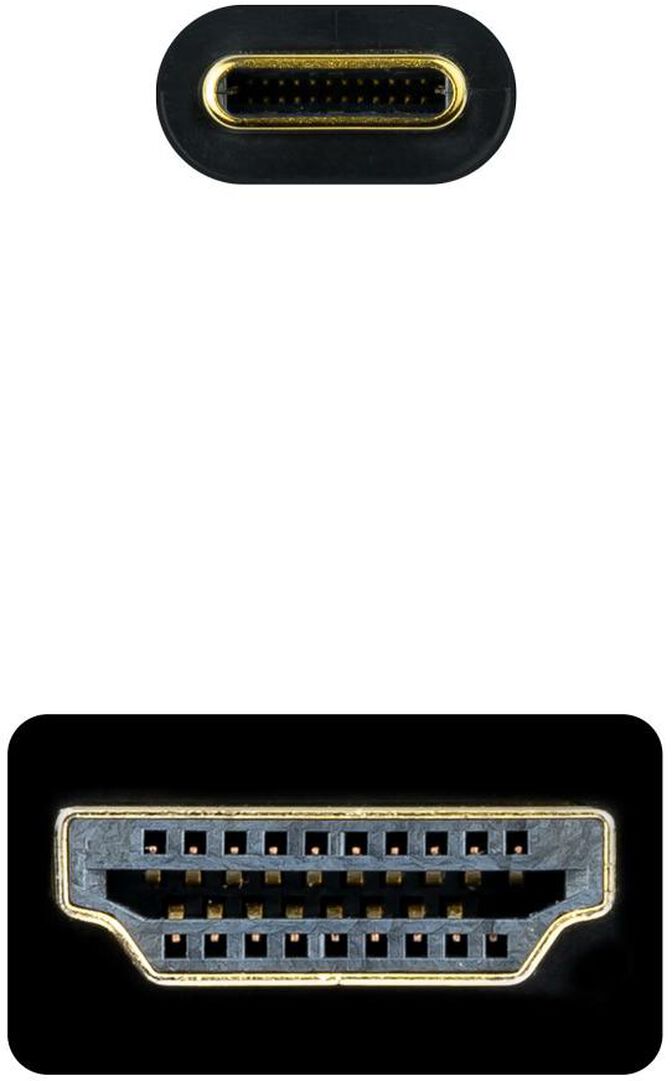 Cable Conversor Nanocable USB-C > HDMI 1.4 4K@30HZ 3 M Negro image number 2