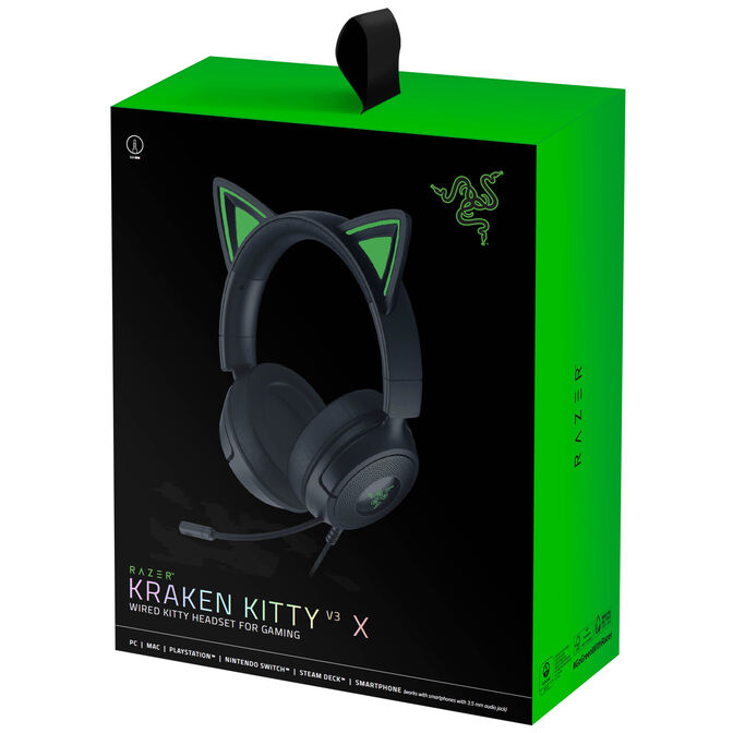 Auriculares Razer Kraken Kitty V3 X Wireless/Bluetooth Negro image number 5