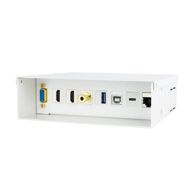 Caja de conexiones multimedia de pared Nanocable VGA+2HDMI+JACK+USBC+USB-B+USB-A+RJ image number 0