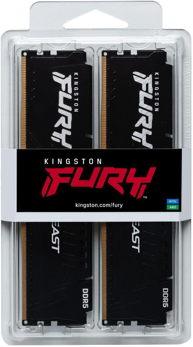 Kingston Kit 32GB (2 x 16GB) DDR5 6000MHz FURY Beast Negro CL30 image number 4