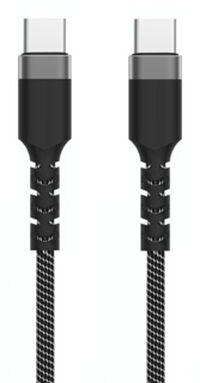 Cable USB-C Ewent EC1098 Fabric PD100W 20Gbps 4K/120Hz 2m Negro/Blanco