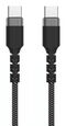 Cable USB-C Ewent EC1098 Fabric PD100W 20Gbps 4K/120Hz 2m Negro/Blanco