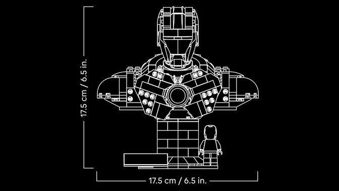 LEGO Marvel: Busto de Iron Man Mark 4, 436 Piezas (76327) image number 3