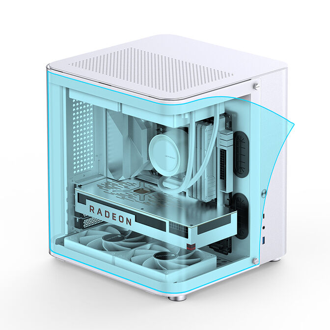 Caja Micro-ATX Jonsbo TK-1 2.0 Vidrio Templado Blanco image number 6
