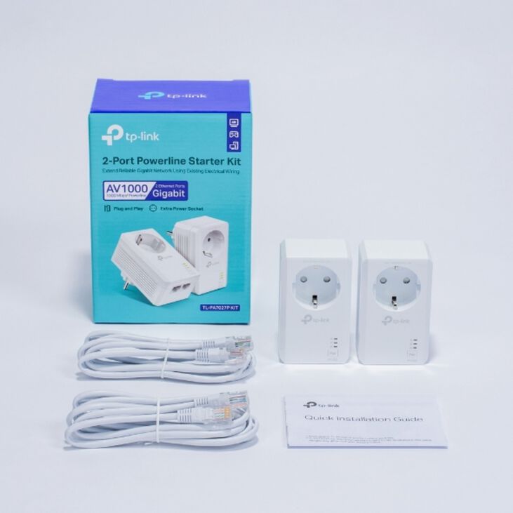 Repetidor TP-Link AV1000 TL-PA7027P Kit 2-Port Gigabit Passthrygh Repetidor Starter Kit image number 1