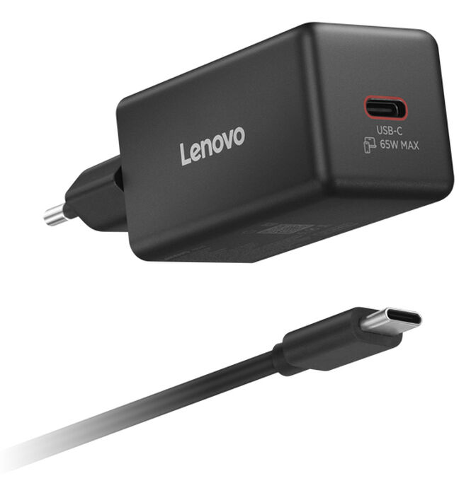Caregador Lenovo de Parede Mini USB-C 65W GaN + Cabo USB-C 2m image number 4