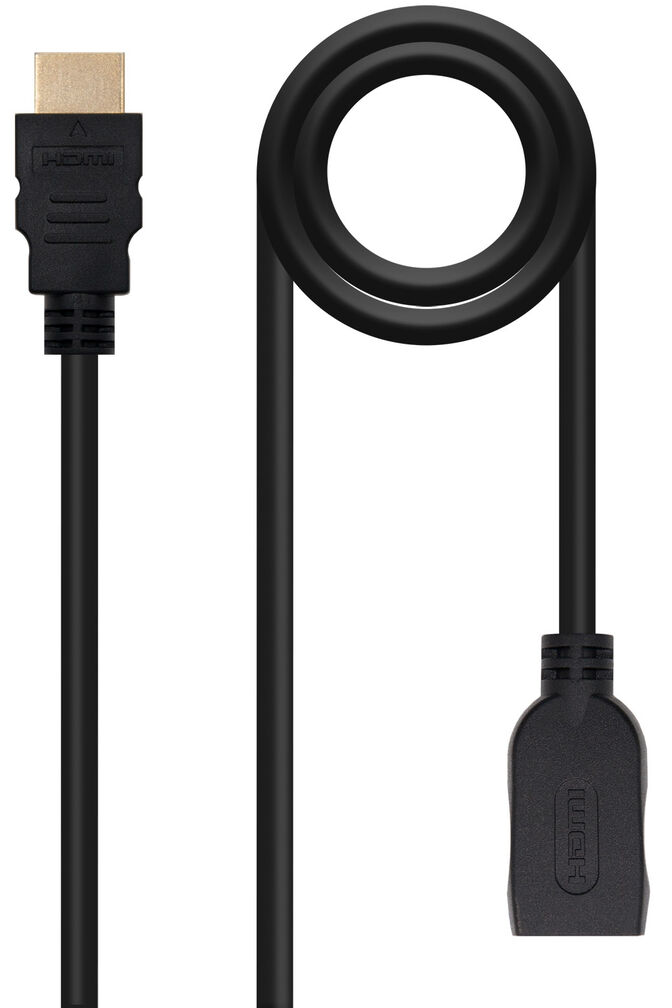 Cable Prolongador NanoCable HDMI 2.0 A/M-A/F 2 M Negro image number 0
