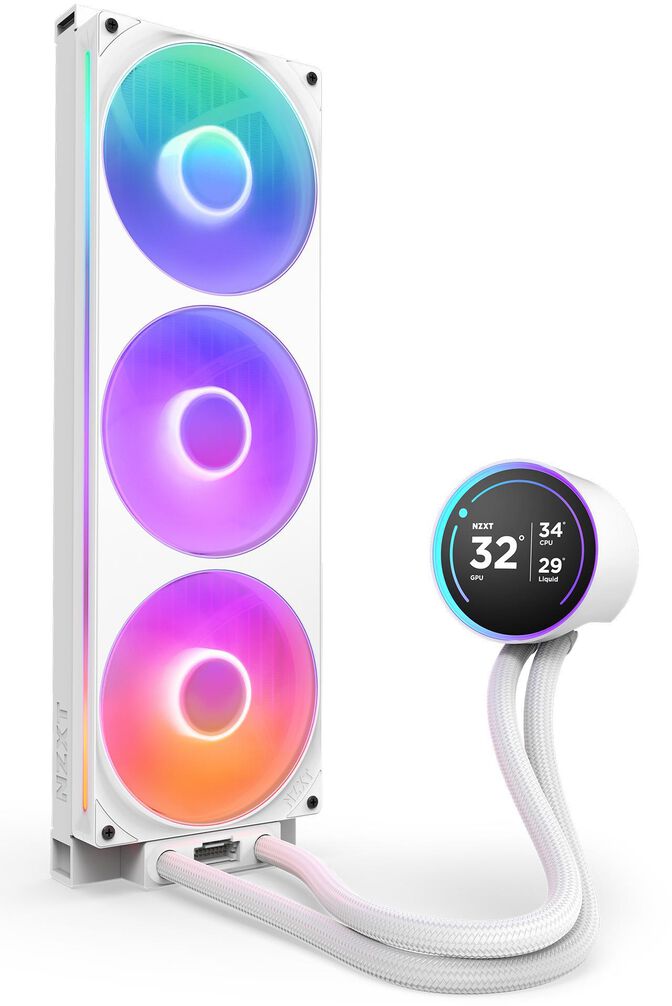 Kit de Refrigeraci&oacute;n L&iacute;quida CPU NZXT Kraken Elite 420 (2025) RGB Blanco image number 2