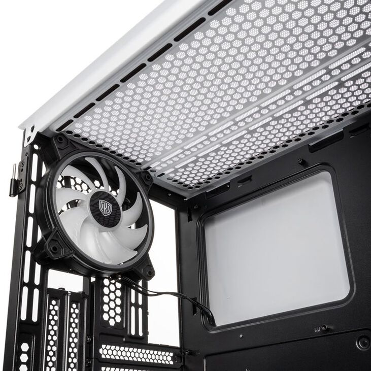 Caja Micro-ATX Kolink Citadel Mesh RGB Vidrio Templado Blanco image number 5