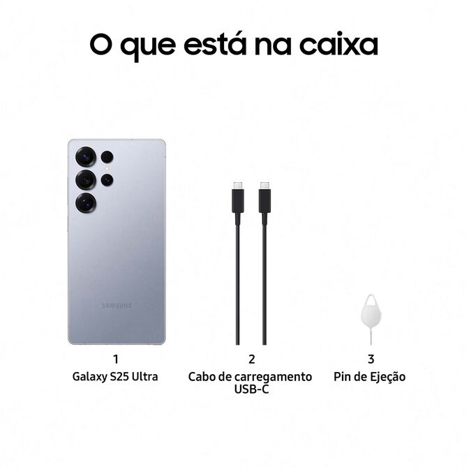 Smartphone Samsung Galaxy S25 Ultra  6.9" (12 / 256GB) 120Hz Azul Plateado Tit&acirc;nio image number 7