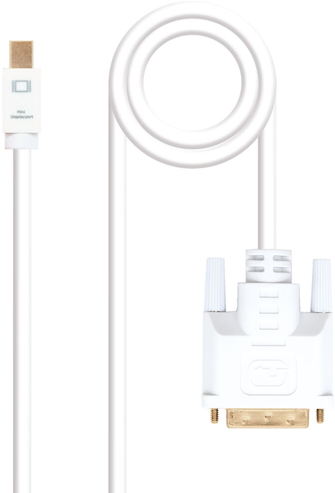 Cable Conversor NanoCable Mini DisplayPort/M para DVI/M 2 M Blanco image number 0