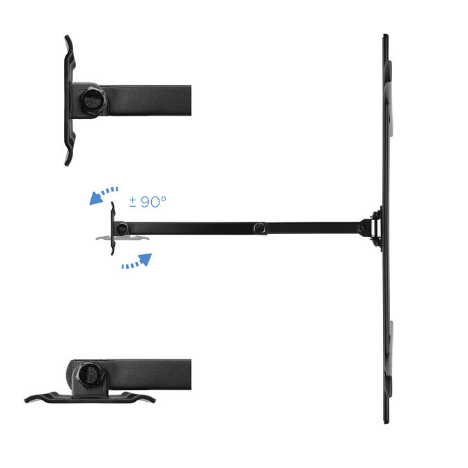 Soporte de Pared Tooq Tilt 3 Pivots 37" a 70" Max. 50kg Negro image number 11