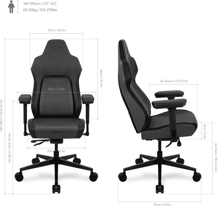 Silla Gaming ThunderX3 Core Smart Modern Black image number 8