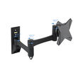 Soporte de Pared Tooq Tilt e GiRat&oacute;nrio 3 Pivots 13" a 27" Max. 15kg Negro image number null