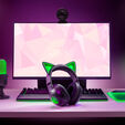 Auriculares Razer Kraken Kitty V2 BT Wireless/Bluetooth Negro image number null