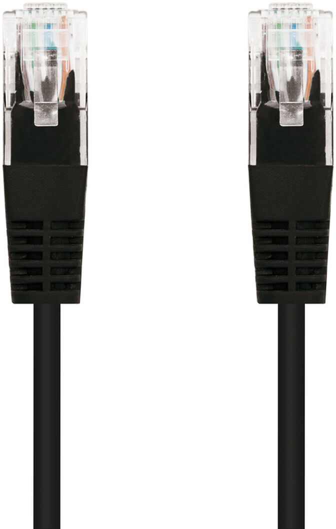 Cable de Red NanoCable RJ45 UTP CAT.5E AWG24 0.5M Negro image number 1