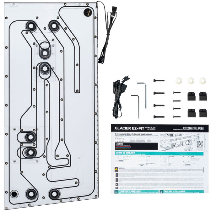 Phanteks Glacier EZ-Fit DIS-NV5 Distro Plate 16mm EZ-Fit Negro para Phanteks NV5 image number 7