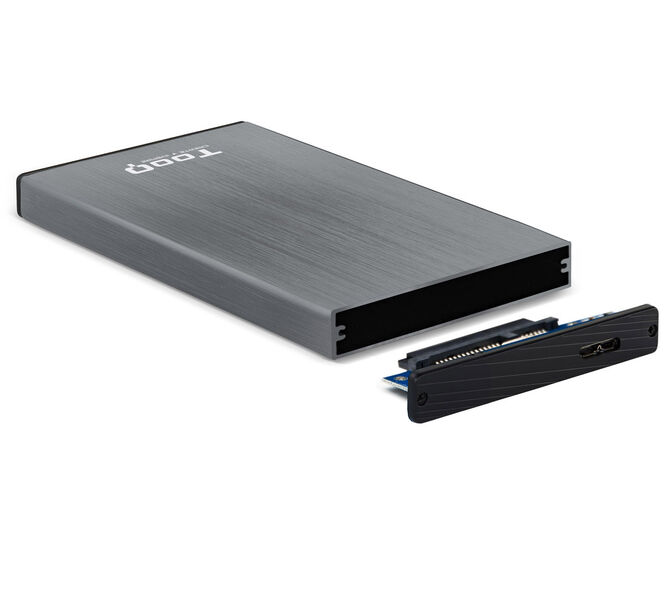 Caja Externa HDD Tooq 2.5" SATA (9,5mm) - USB 3.0/3.1 Gen 1 Gris Metalizado image number 2