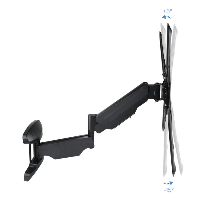 Soporte de Pared Tooq Tilt e GiRat&oacute;nrio 3 Pivots 23" a 55" Max. 30kg Negro image number 13