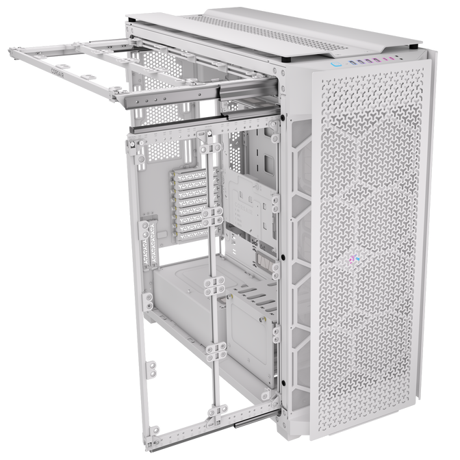 Torre E-ATX Corsair 9000D RGB Airflow Blanca Cristal Templado image number 3