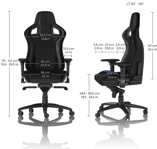 Silla noblechairs EPIC - Negro / Azul image number 2