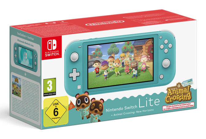 Consola Port&aacute;til Nintendo Switch Lite Turquesa+Animal Crossing New Horizons image number 0
