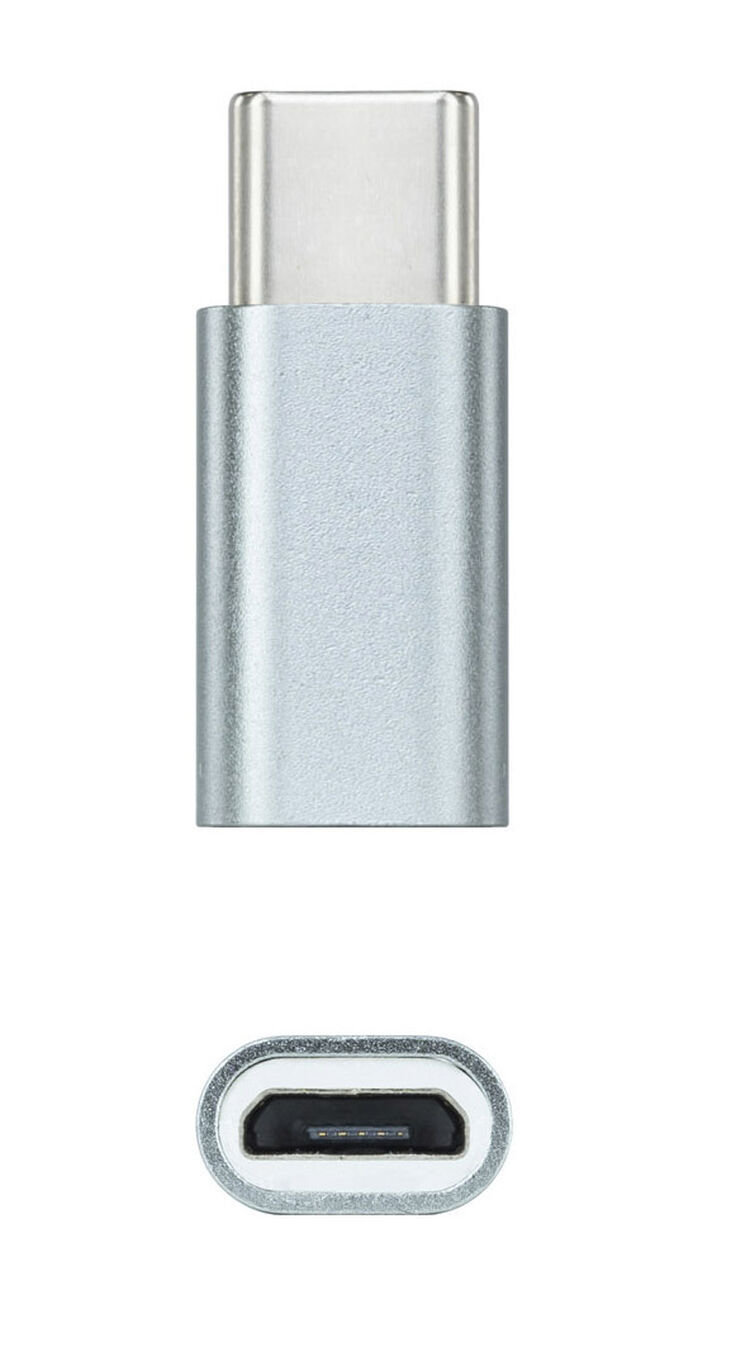 Adaptador USB-C NanoCable USB-C/M para USB-A/F Gris image number 1