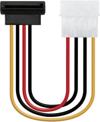 Cable de Alimentaci&oacute;n SATA Angular NanoCable - 5.25" (Molex 4 Pinos) M - SATA F 16CM OEM