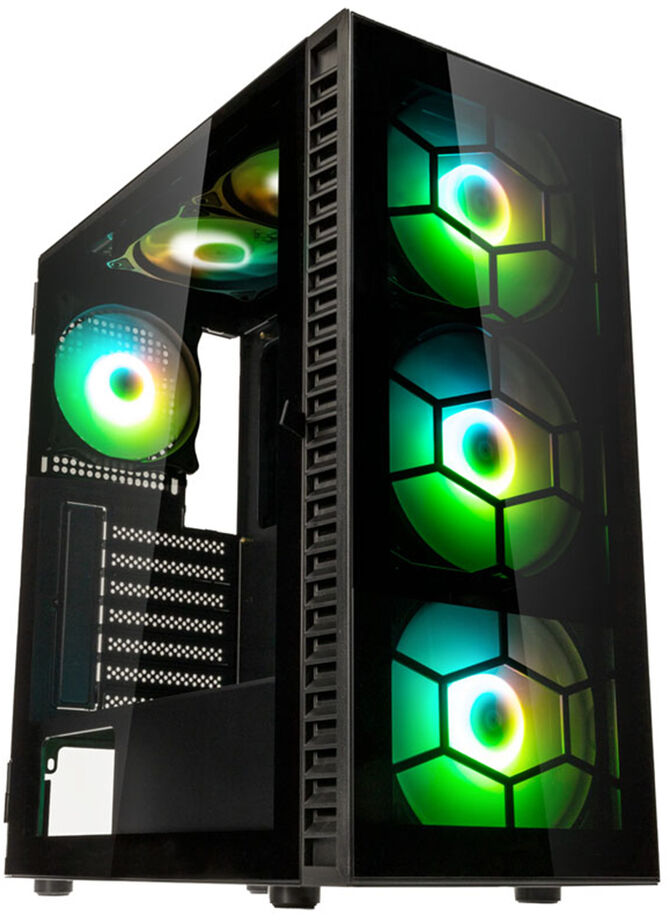 Caja ATX Kolink Observatory HF Plus Glass ARGB Negro image number 0