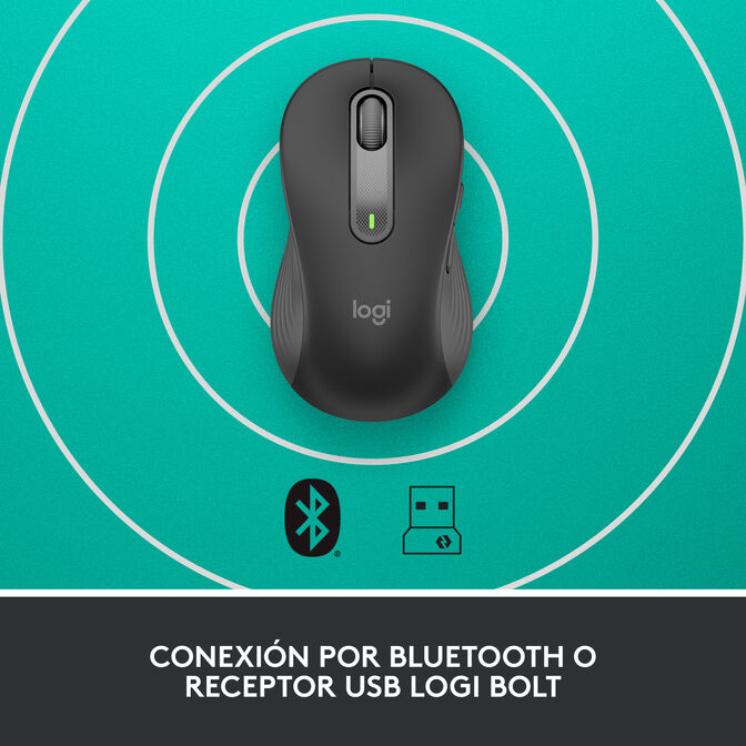 Rat&oacute;n Logitech Signature M650 para Zurdos 4000DPI Wireless/Bluetooth Grafito image number 12